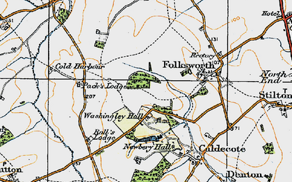 Old map of Washingley in 1920