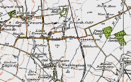 Old map of Washington in 1925