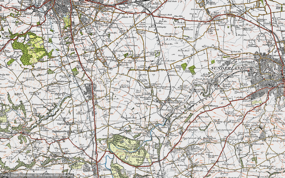 Old Map of Washington Village, 1925 in 1925