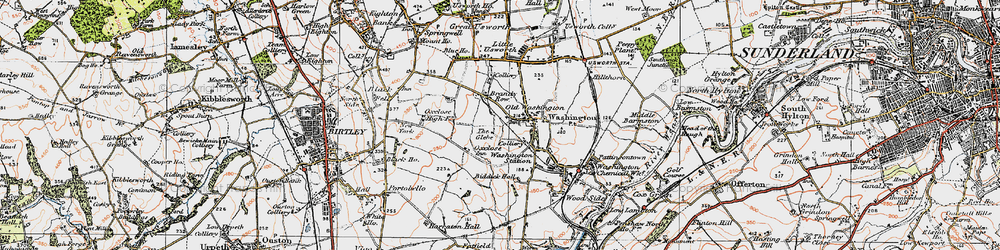 Old map of Washington Village in 1925