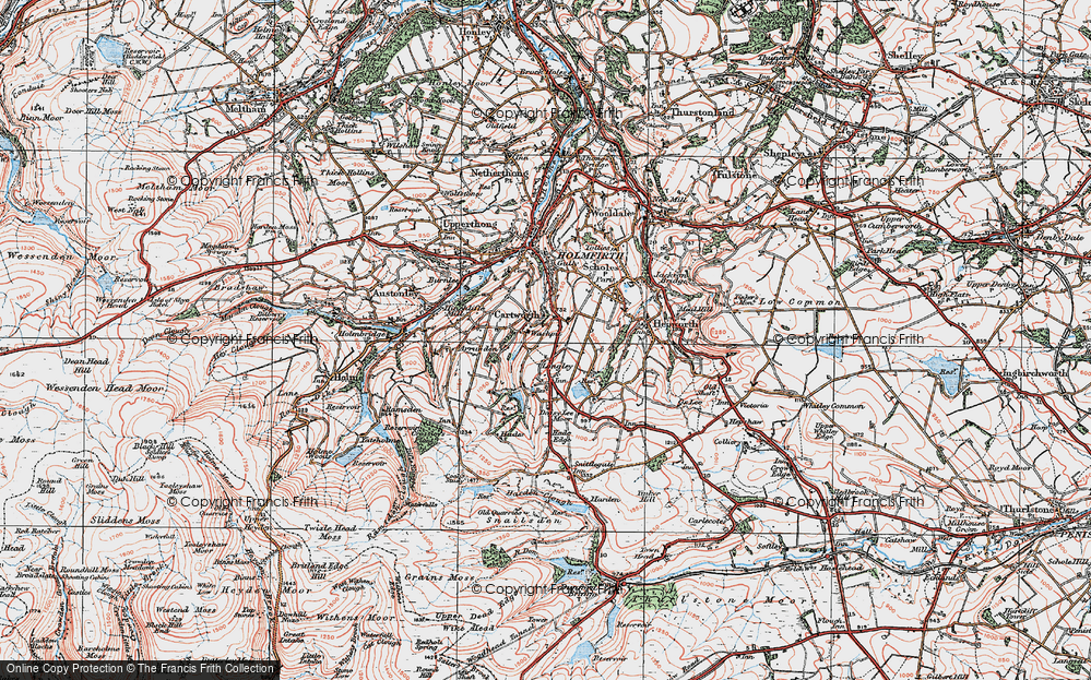 Old Map of Washpit, 1924 in 1924