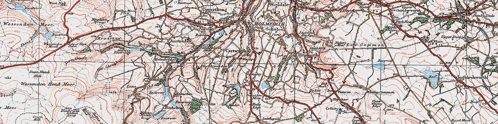 Old map of Washpit in 1924