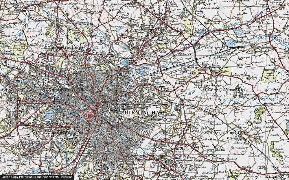 Old Map of Washwood Heath, 1921 in 1921