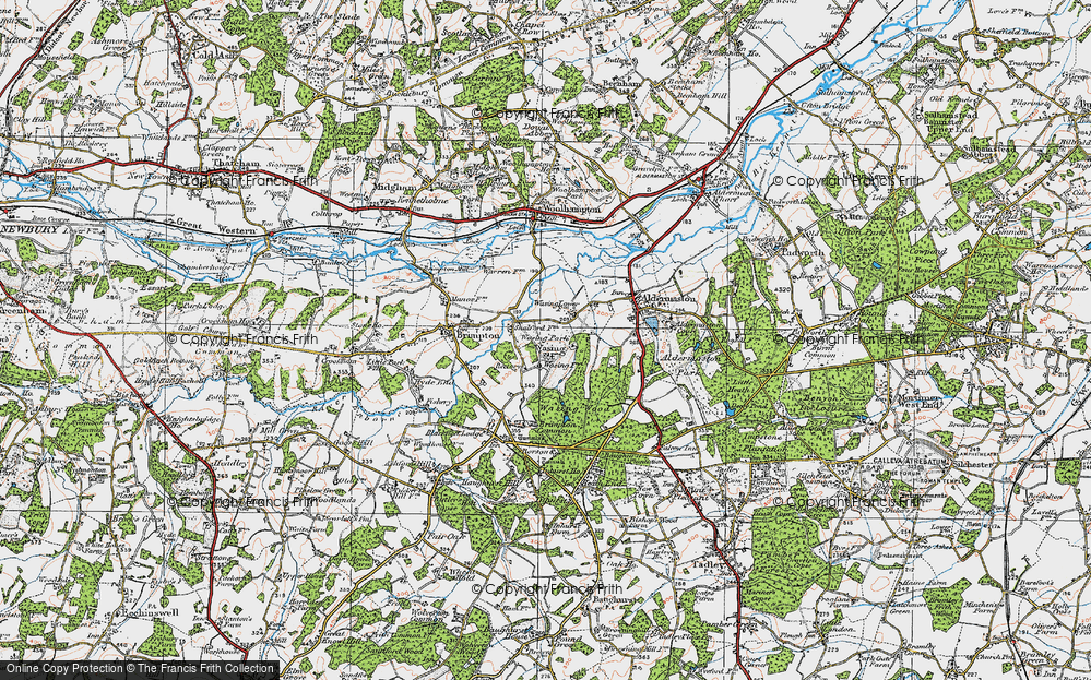 Old Map of Wasing, 1919 in 1919