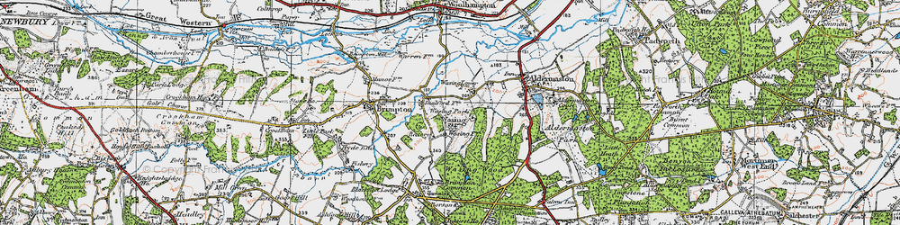 Old map of Wasing in 1919