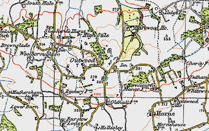Old map of Wasp Green in 1920