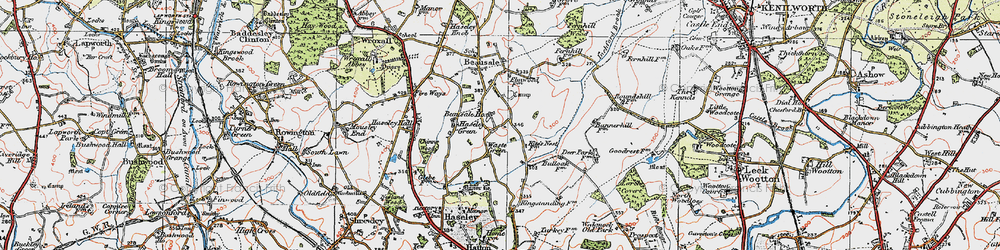 Old map of Beausale Ho in 1919