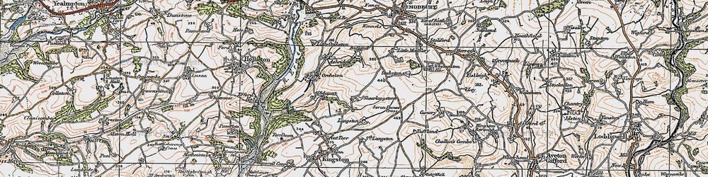 Old map of Butland in 1919