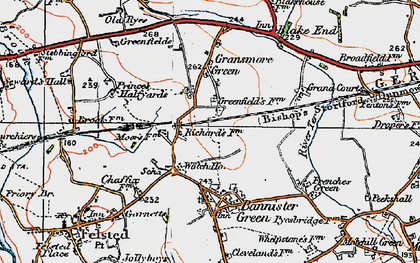 Old map of Watch House Green in 1919