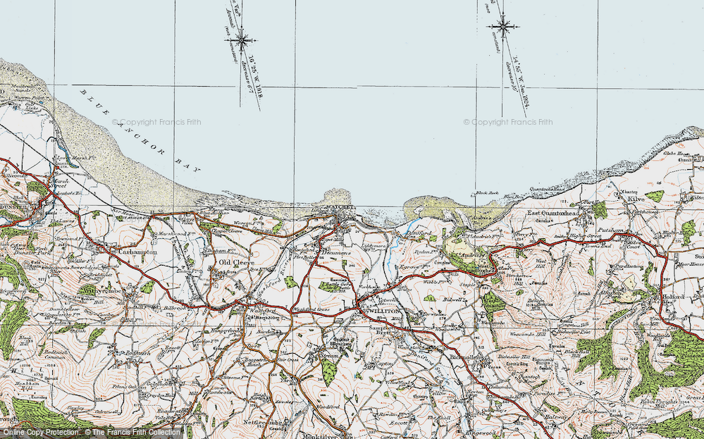 Historic Ordnance Survey Map of Watchet, 1919