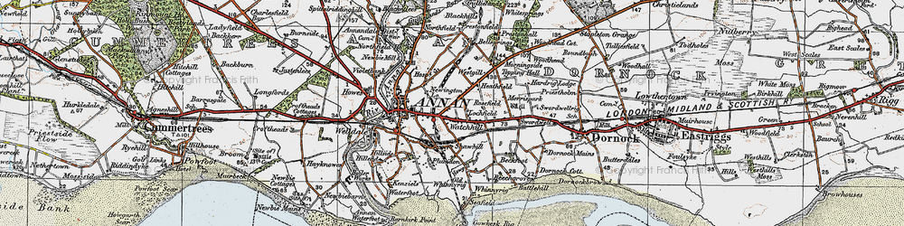 Old map of Battlehill in 1925