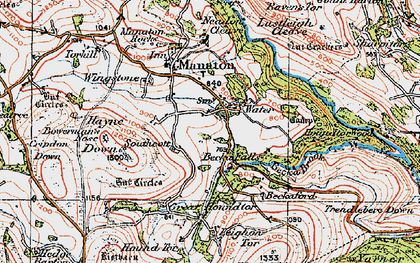 Old map of Leighon in 1919