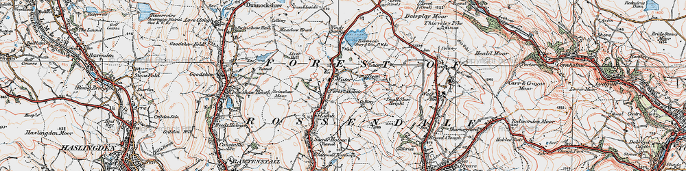 Old map of Water in 1924
