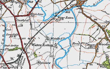 Old map of Water Eaton in 1919