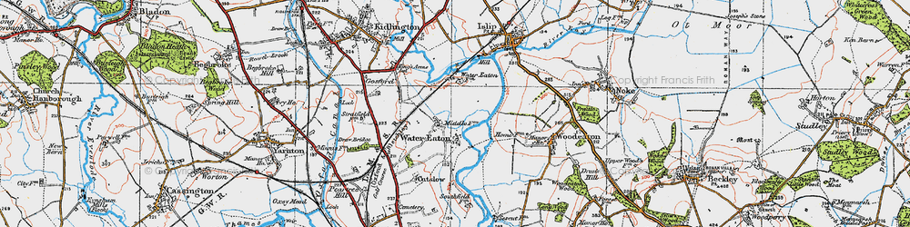 Old map of Water Eaton in 1919