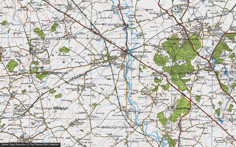 Old Map of Water Eaton, 1919 in 1919
