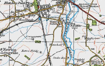 Old map of Water Eaton in 1919