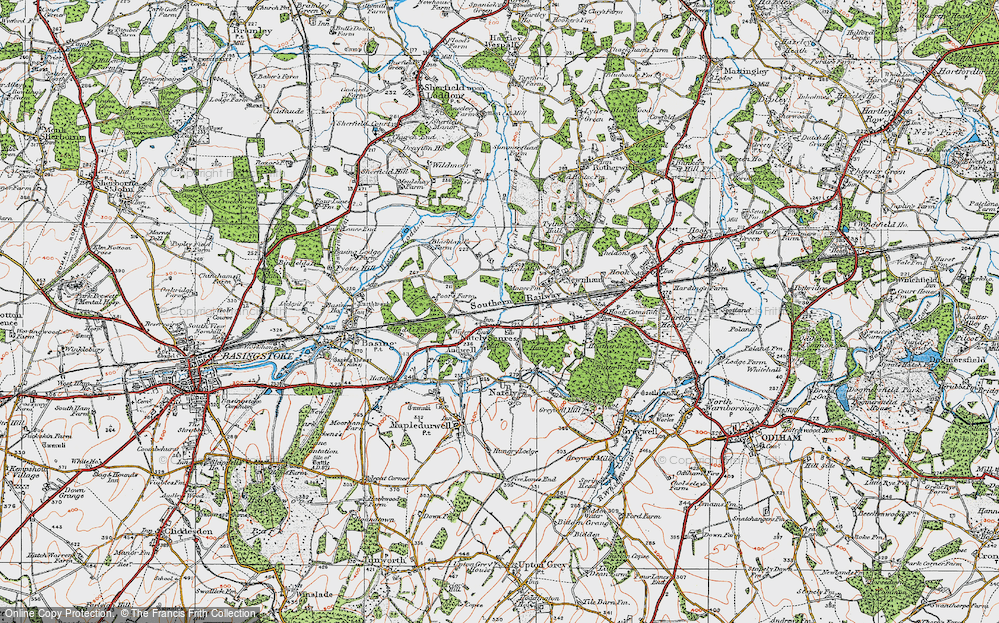 Old Map of Water End, 1919 in 1919