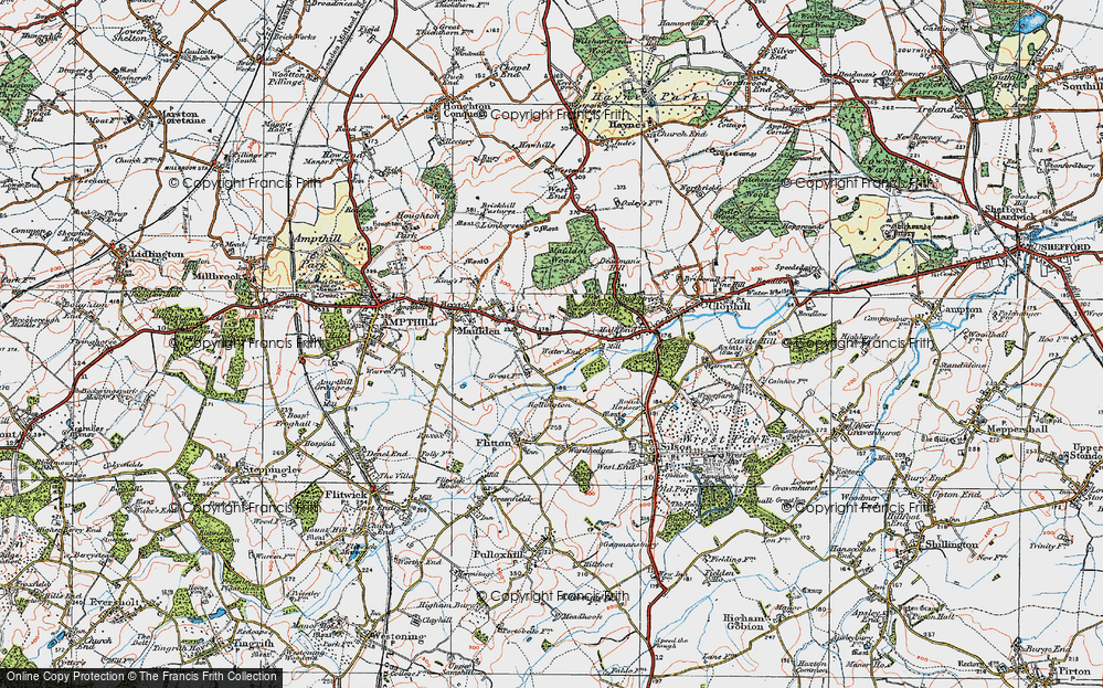 Old Map of Water End, 1919 in 1919