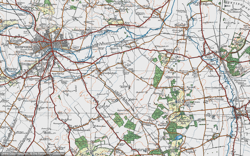 Old Map of Water End, 1919 in 1919