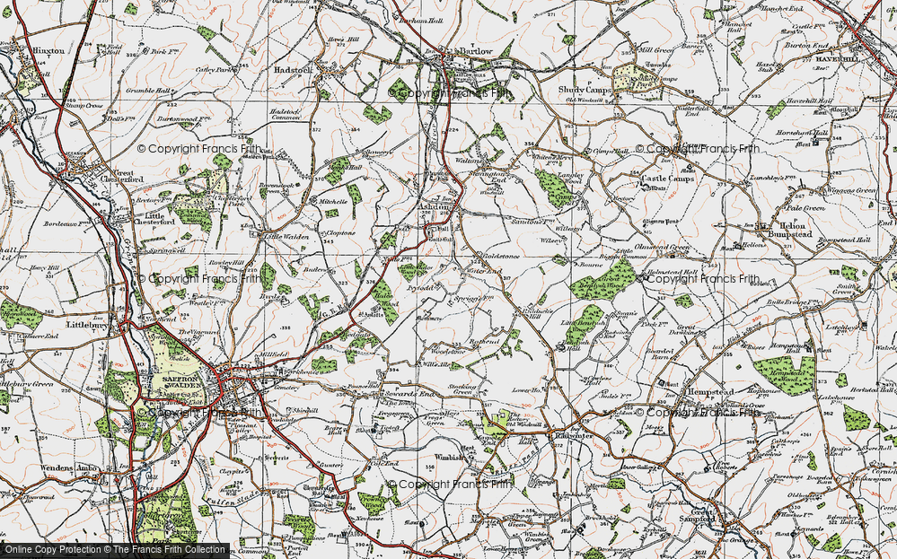 Old Map of Water End, 1920 in 1920