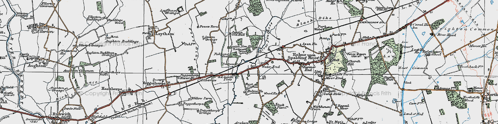 Old map of Arglam Wood in 1924