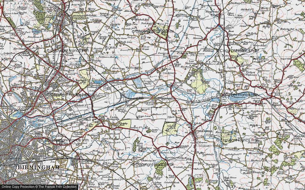 Old Map of Water Orton, 1921 in 1921