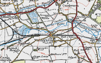 Old map of Water Orton in 1921