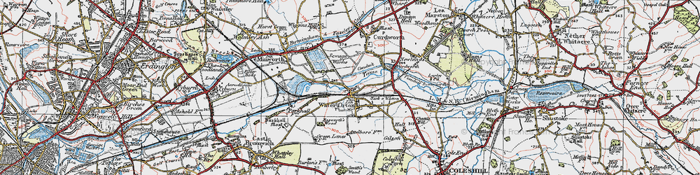 Old map of Water Orton in 1921