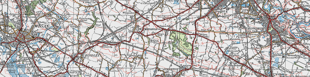 Old map of Water's Nook in 1924