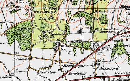 Old map of Goodwood Park in 1919