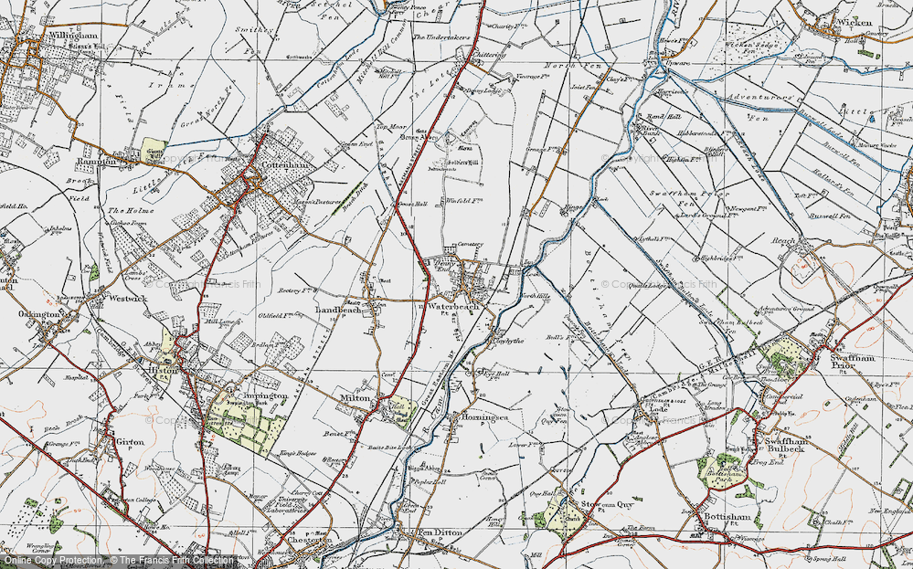 Old Map of Waterbeach, 1920 in 1920