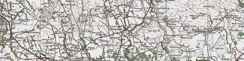 Old map of Blackwoodridge in 1925