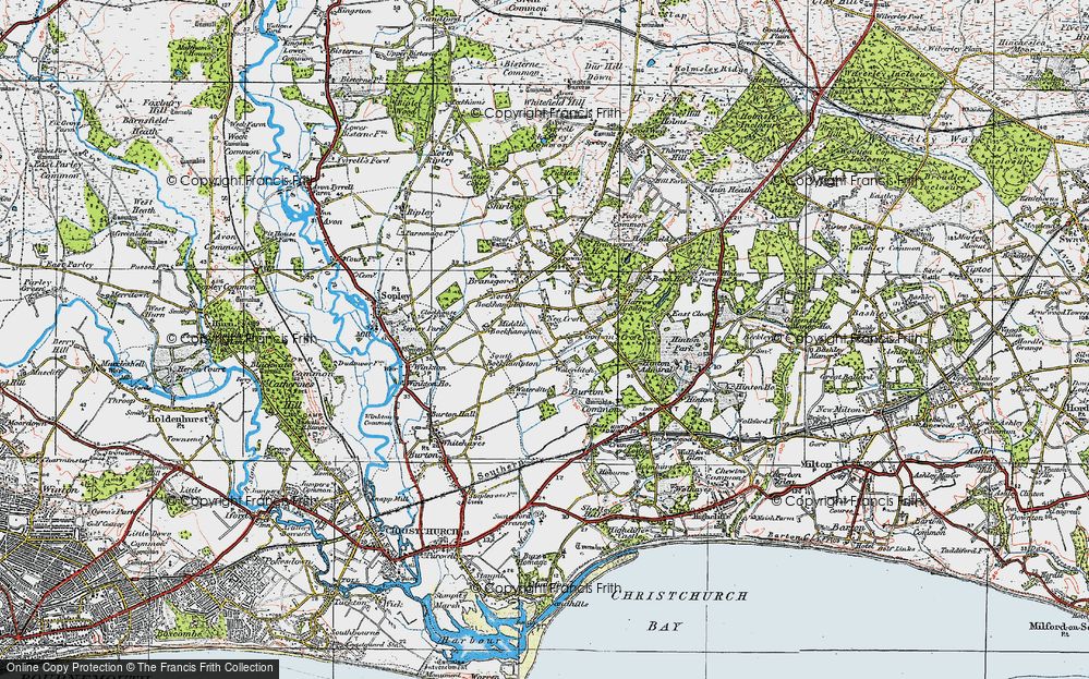 Old Map of Waterditch, 1919 in 1919