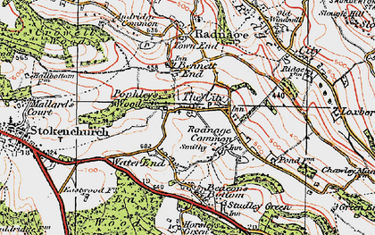 Old map of Waterend in 1919
