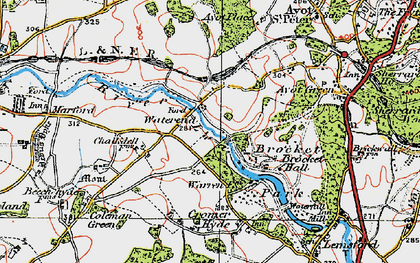 Old map of Waterend in 1920