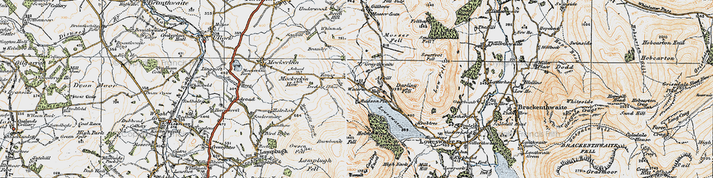 Old map of Askill Knott in 1925