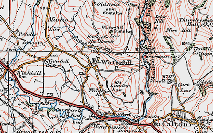 Old map of Waterfall in 1921