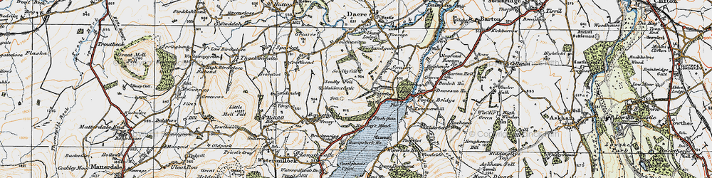 Old map of Waterfoot in 1925