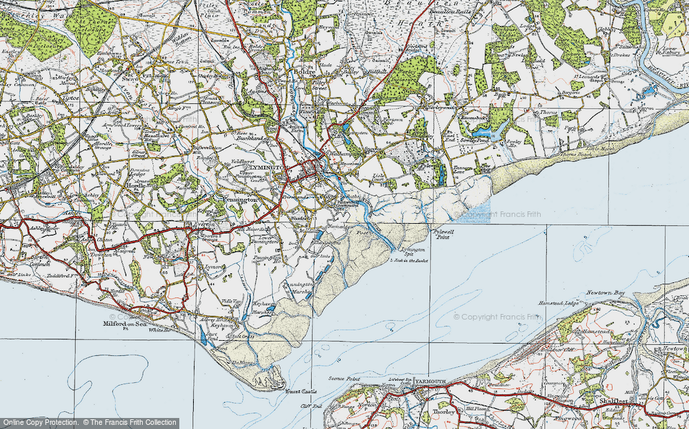 Old Map of Waterford, 1919 in 1919