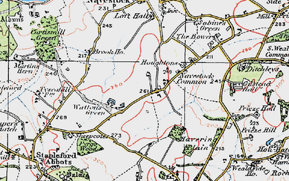 Old map of Navestock Common in 1920