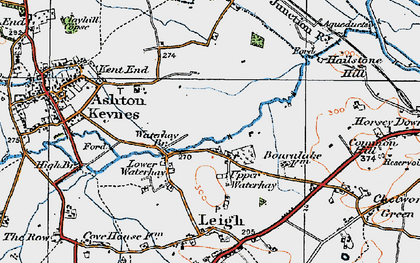 Old map of Waterhay in 1919