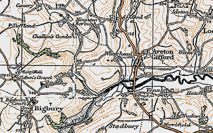 Old map of Waterhead in 1919