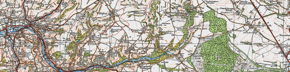 Old map of Waterlane in 1919