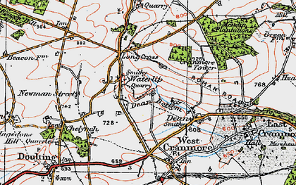 Old map of Waterlip in 1919