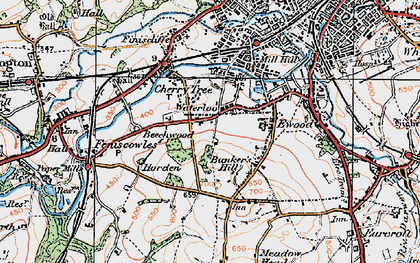 Old map of Bunker's Hill in 1924