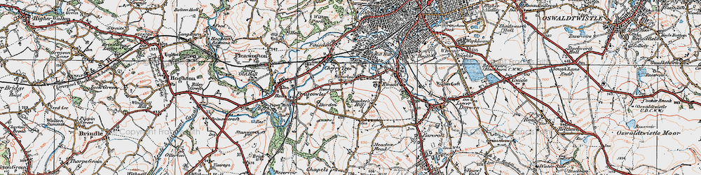 Old map of Bunker's Hill in 1924