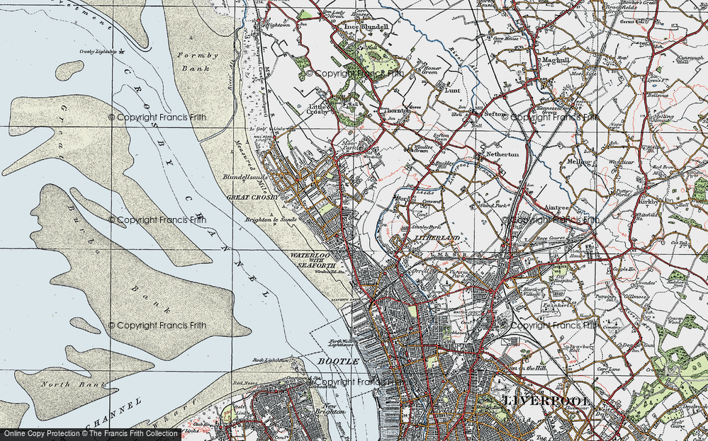 Historic Ordnance Survey Map of Waterloo Park, 1923