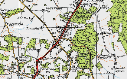 Old map of Waterlooville in 1919