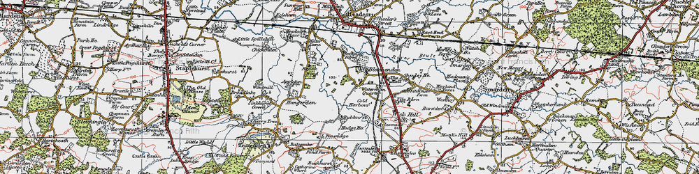Old map of Bletchenden in 1921